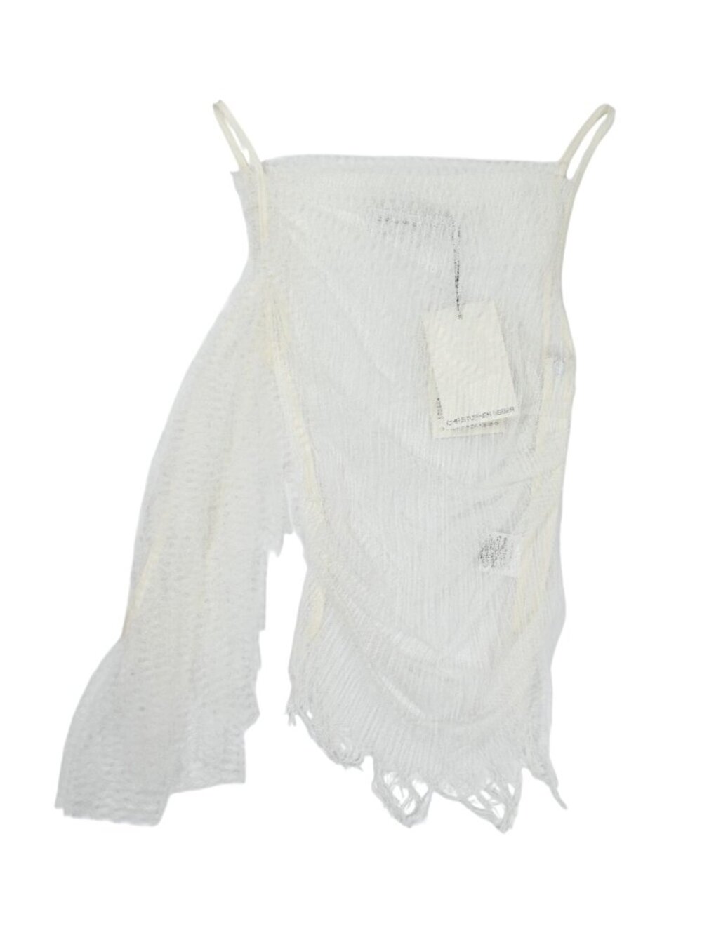Christopher Esber Lace Cascade Tank in White